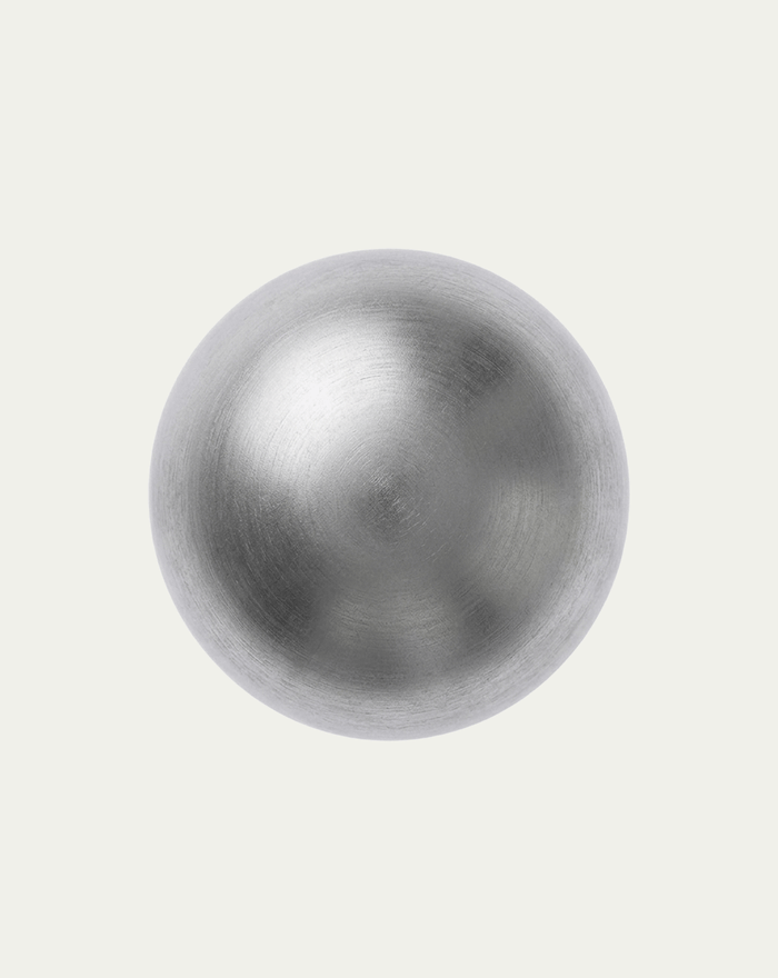 Metallic sphere on a light gray background
