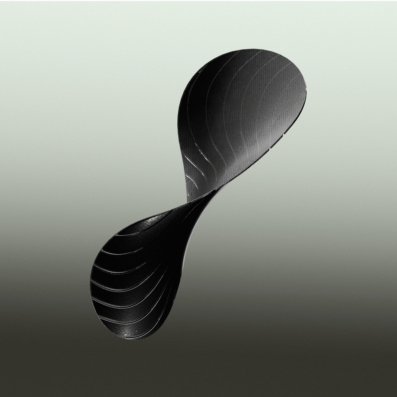 Black bent mouthtape on a gradient gray background