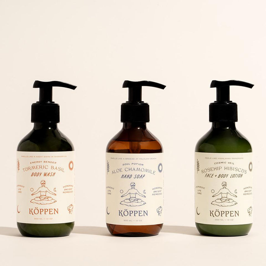 Daily Essentials Collection | Hands. Body. Face Köppen Ayurvedics 
